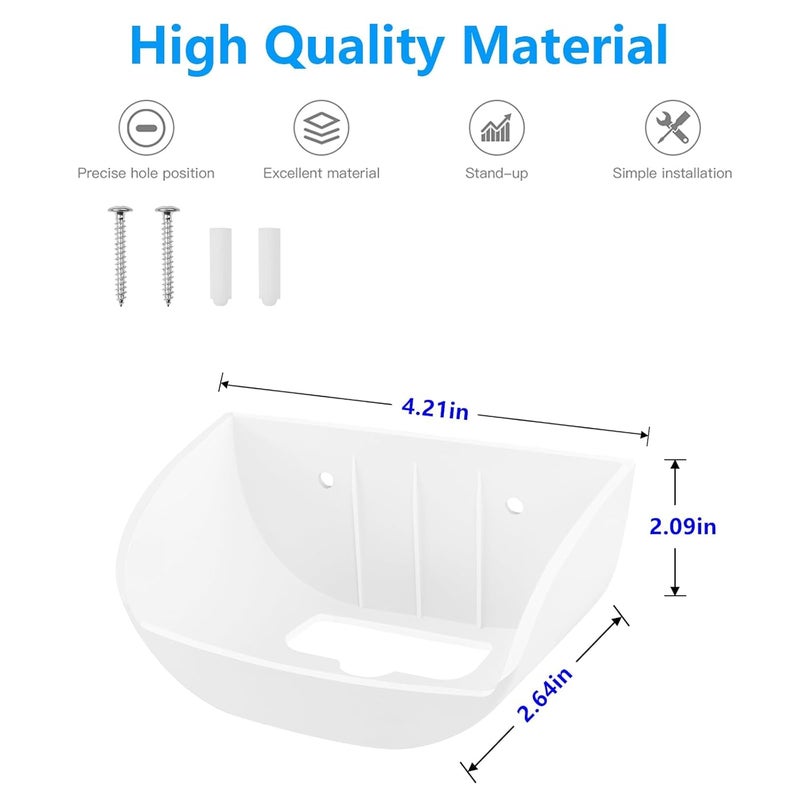 Huafly 2Pcs Screwless Wall Mount Bracket for eero 6+ WiFi, VHB Stick On Holder, Strong Adhesive Holder, No Tools No Drilling No Hole-White (eero 6+ Mount,2Pcs) - Image 2